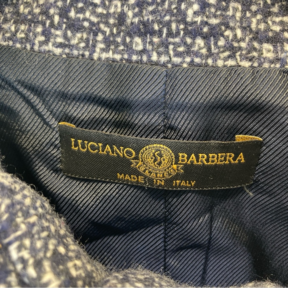 Luciano Barbera Blazer Coat Cashmere Wool Gray Sz 42 Pockets Button UP Italy - Picture 4 of 11